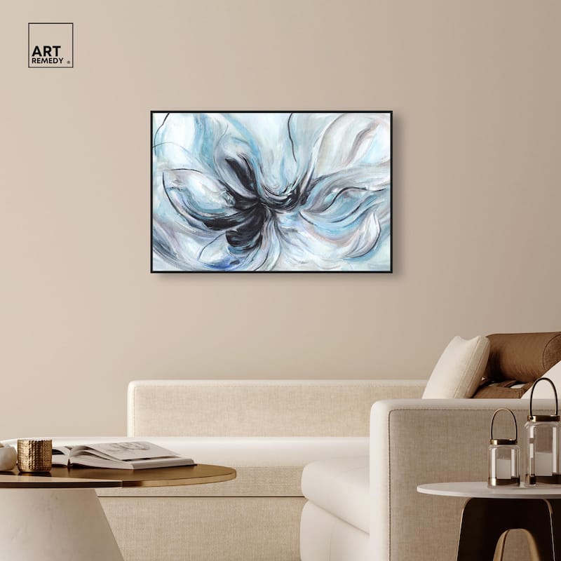 Soft Blues Canvas by Art Remedy