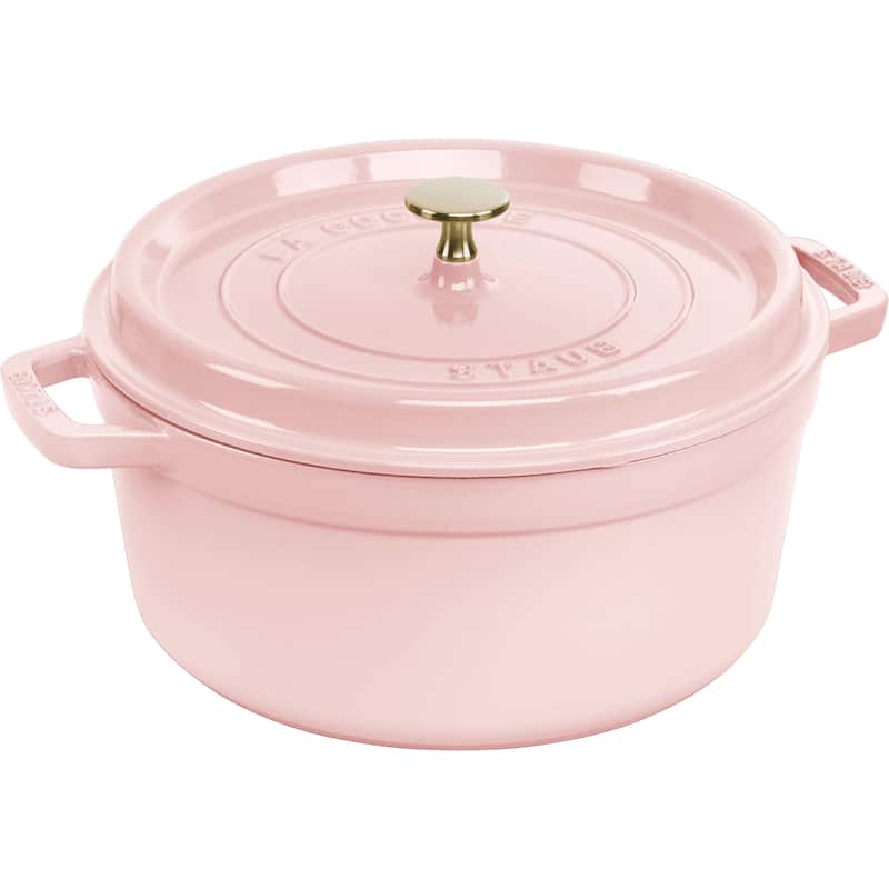 STAUB Cast Iron 5.5-qt Round Cocotte - Pink Peony
