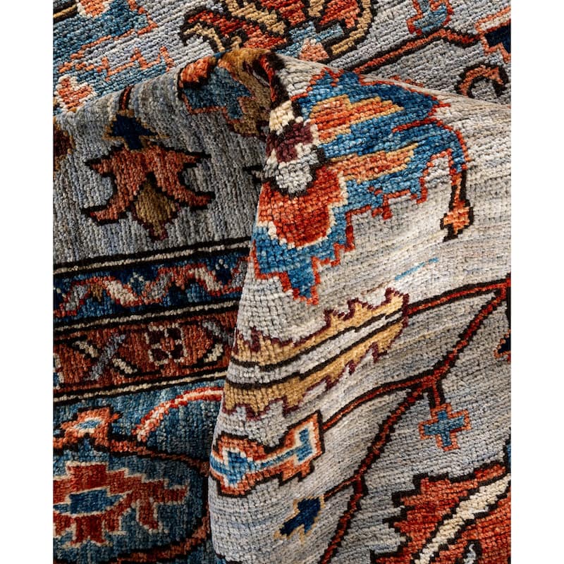 Serapi One-of-a-Kind Hand-Knotted Area Rug - Gray - 8' 0" x 9' 11"