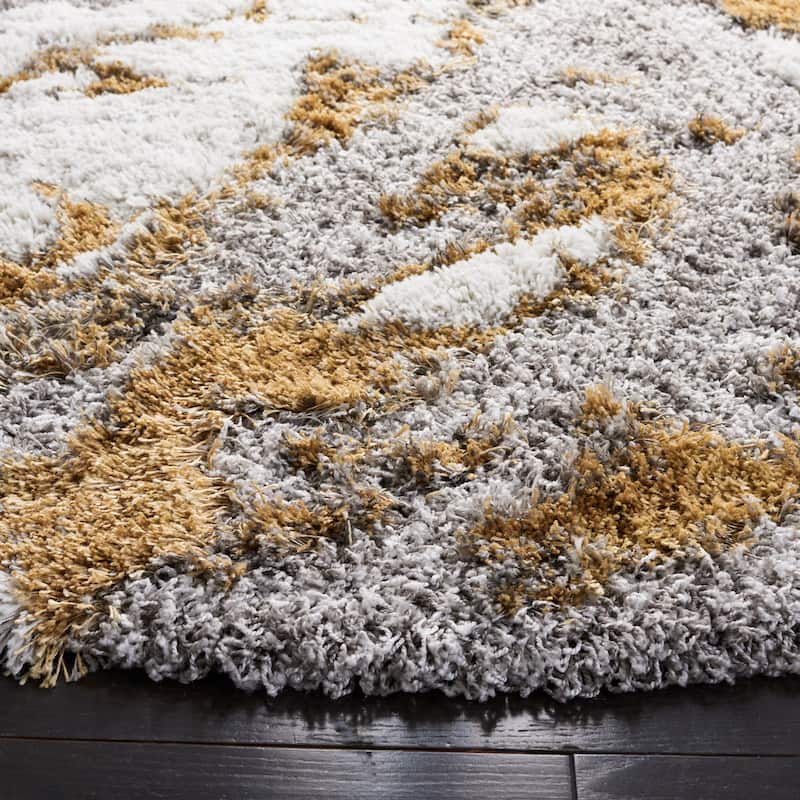 SAFAVIEH Horizon Shag Mukades Abstract 2.5-inch Thick Rug