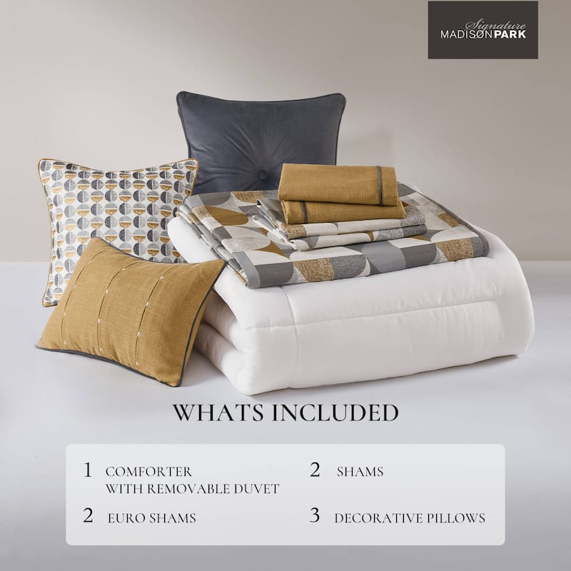 Madison Park Signature Cirque Jacquard Oversized Duvet Style Comforter Set