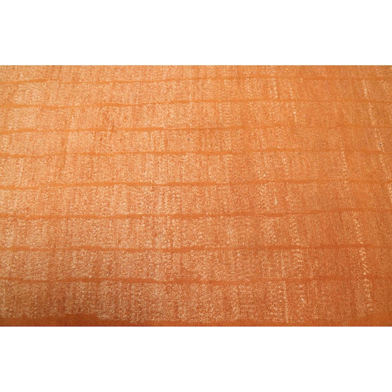 ECARPETGALLERY Hand-knotted Opulence Burnt Orange Wool Rug - 6'0 x 9'2