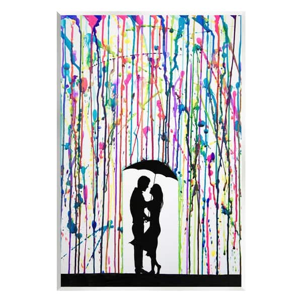 Stupell Modern Romantic Rainfall Silhouette Wall Plaque Art by Marc ...