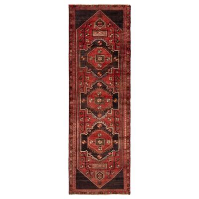 ECARPETGALLERY Hand-knotted Andelz Red Wool Rug - 3'1 x 9'7