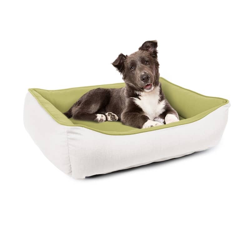Sunbrella Indoor/Outdoor Reversible Double Sided, Cuddler Dog Bed with Bumper