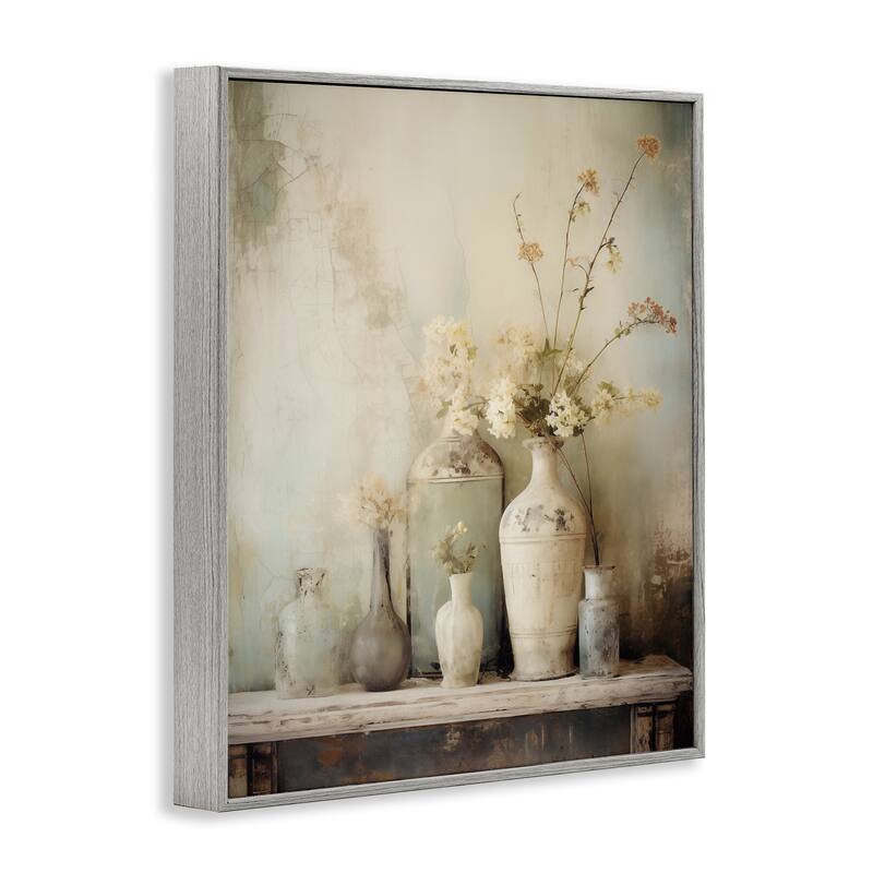 Stupell Faded Floral Beauty Still Life Framed Giclee Art Design By Arlington Prints