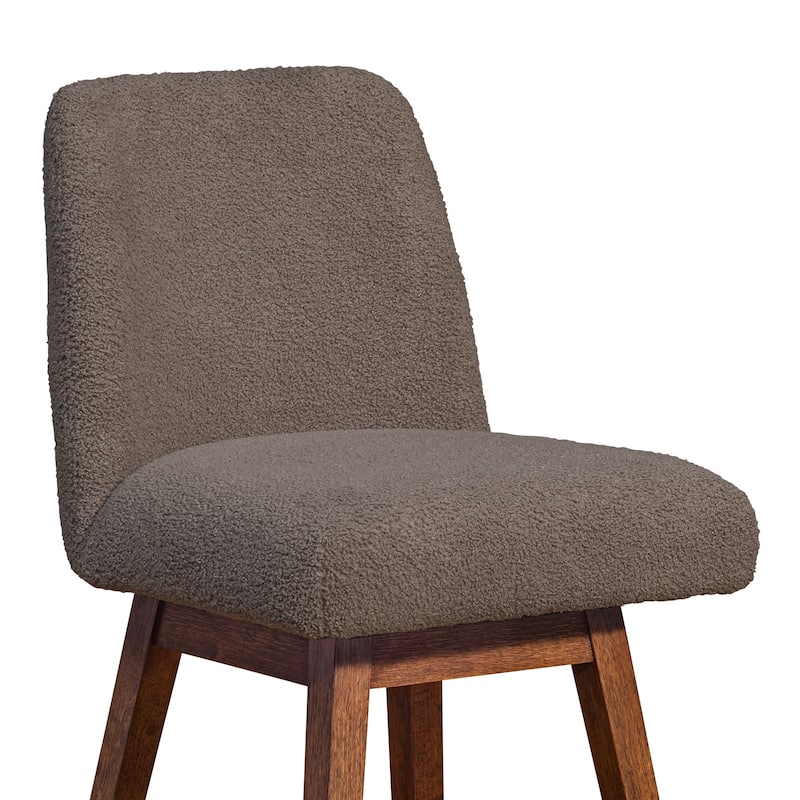 Amalie Upholstered Bar Stool, Swivel Counter Chair with Solid Wood Frame