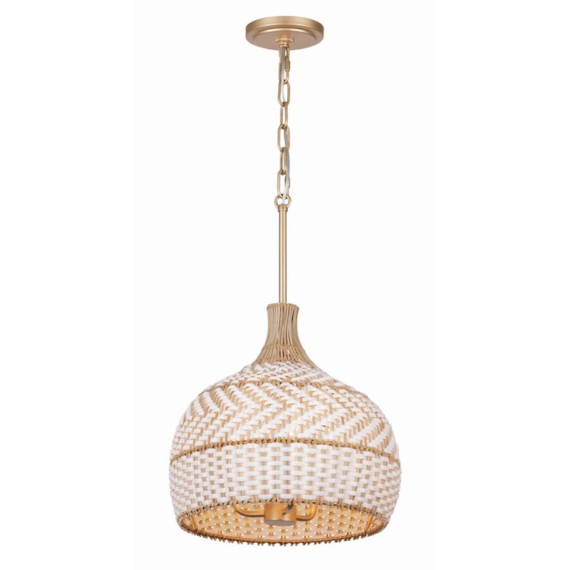 Zanzibar 3 Light Soft Gold Pendant - 14"W x 14"H x 14"D