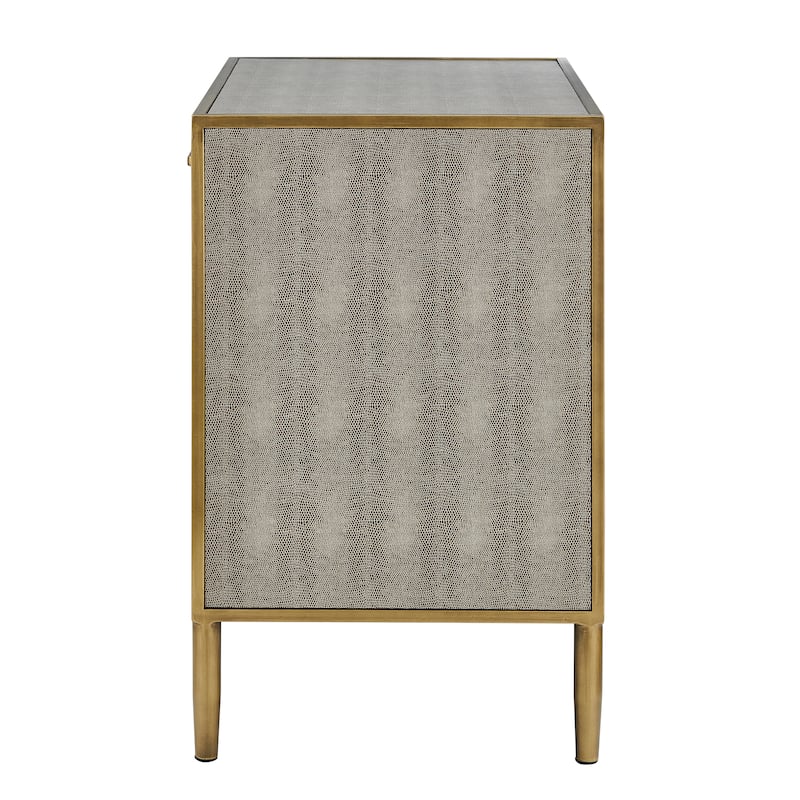 NPD Furniture Arista Faux Shagreen Side / End Table