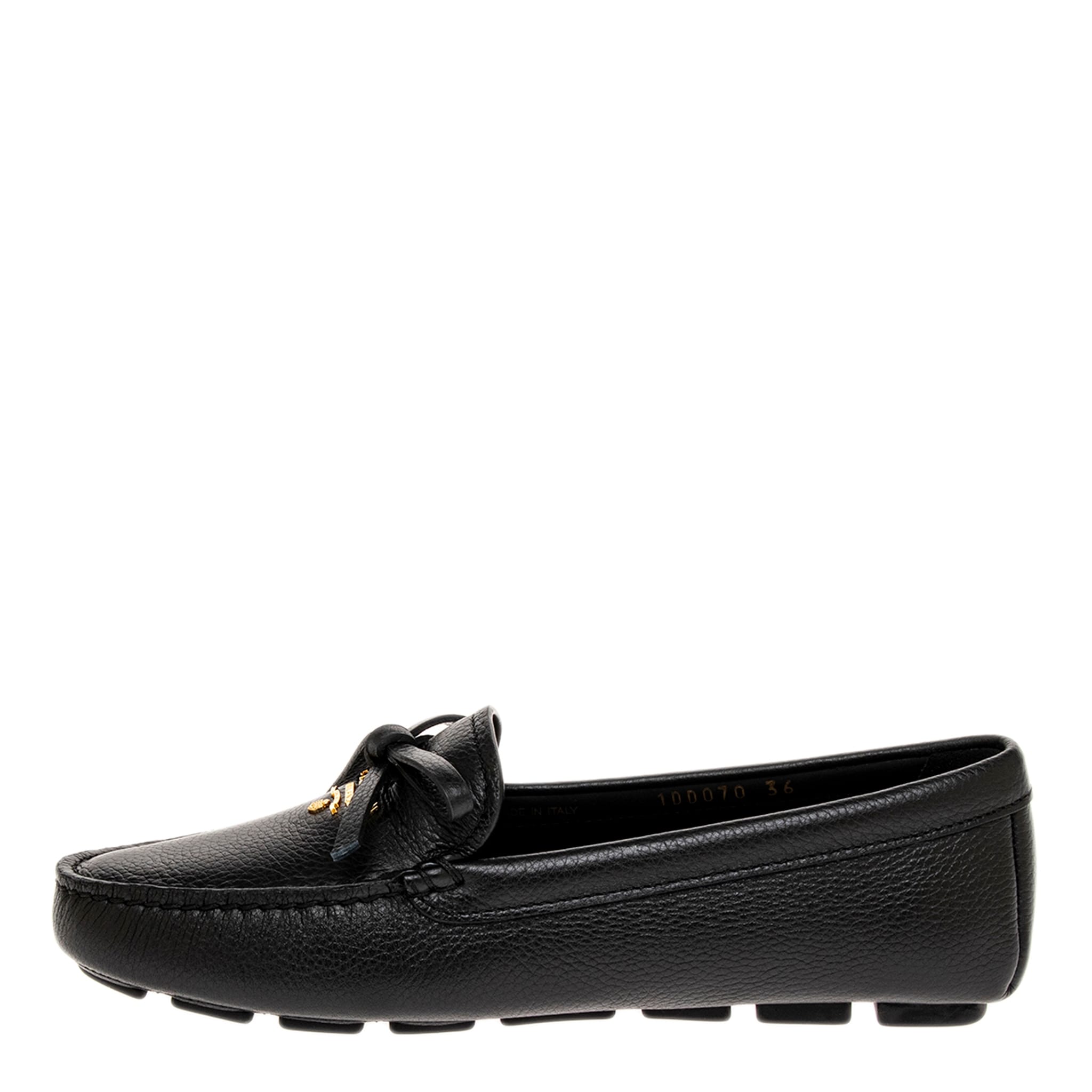 新品　prada leather driving shoes プラダスポーツ Prada Leather Driving Shoes - Overstock - 43697197