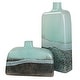 preview thumbnail 1 of 2, Uttermost Fuze Aqua & Bronze Vases, Set Of 2