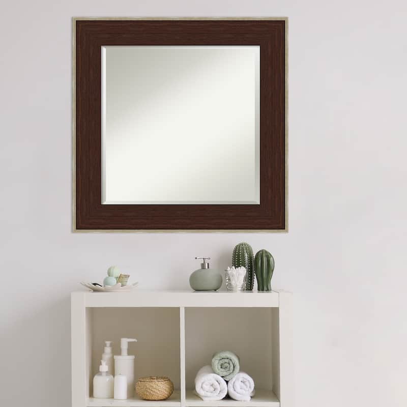 Beveled Bathroom Wall Mirror - William Frame