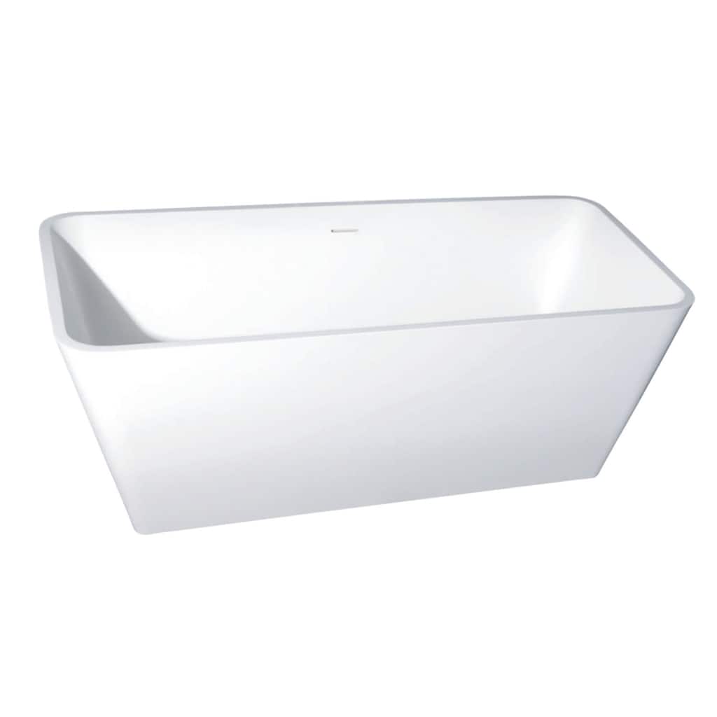 Kingston Brass Aqua Eden 59" Free Standing Engineered Stone Soaking