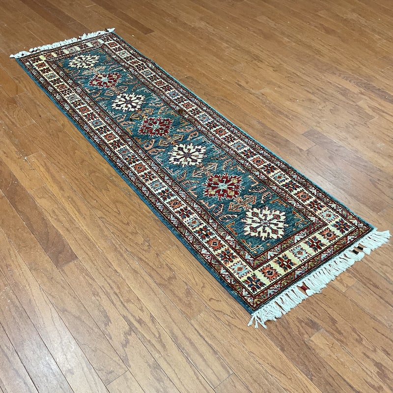 HERAT ORIENTAL Handmade Super Kazak Wool Runner - 2'2" x 5'9"