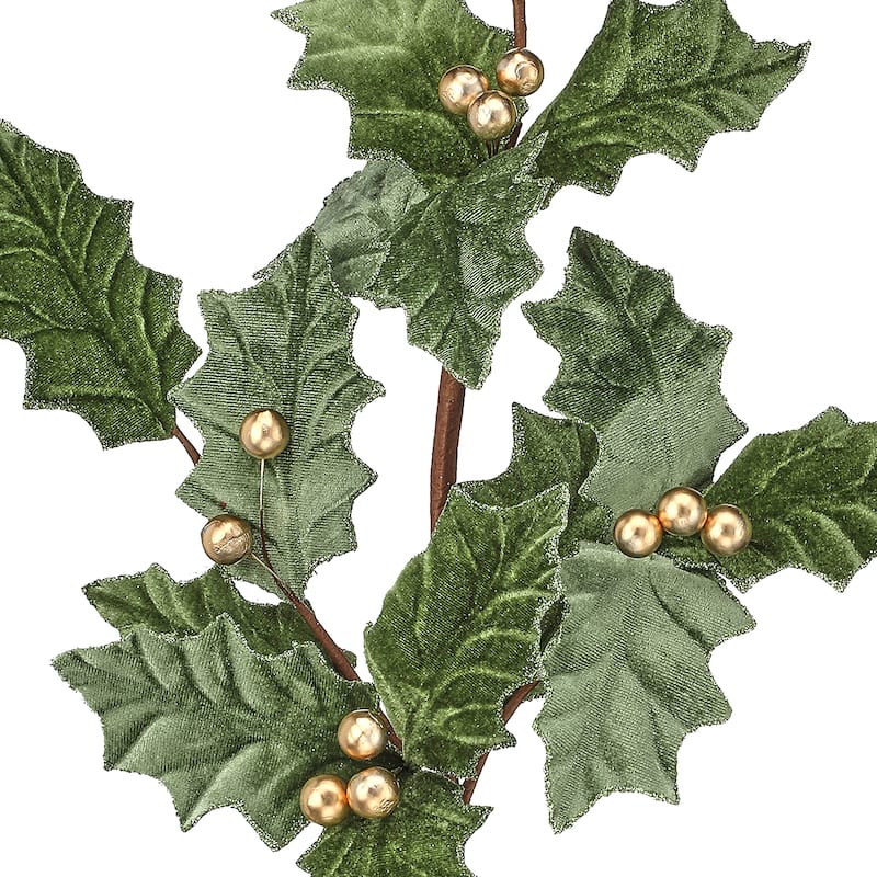 31" Garden Holiday Holly Spray