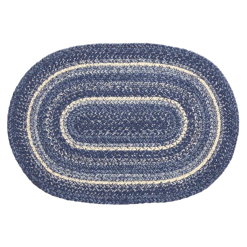 Great Falls Blue Jute Rug Oval w/ Pad 20x30 - 20x30