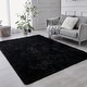 preview thumbnail 46 of 52, Living Room Bedroom Super Soft Pile Area Rug, Modern Shaggy Rugs, Non-Slip Pile Rugs for Kids 3'X5' - black - Rectangle