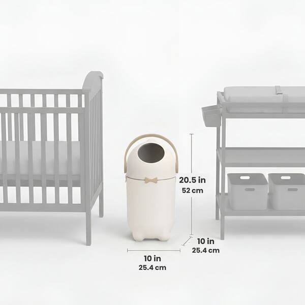 dimension image slide 3 of 4, iTouchless Odorless Diaper Pail with 20 Bag Starter Kit