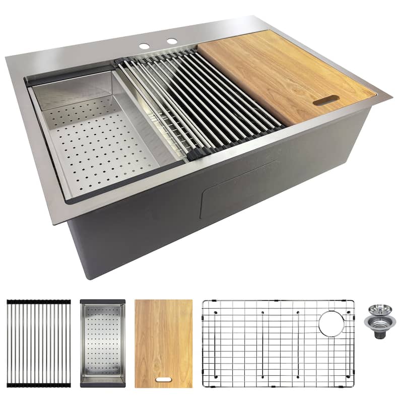 Transolid KWSST322210-MR2 KWS 32" Drop In Single Basin Stainless Steel