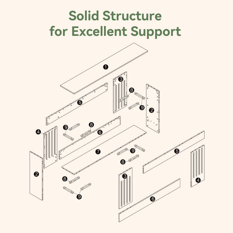 Solid Wood Console Table, Sofa Couch Table with Storage Shelf, 2-Tier Entryway Table for Entrance, Hallway, Living Room