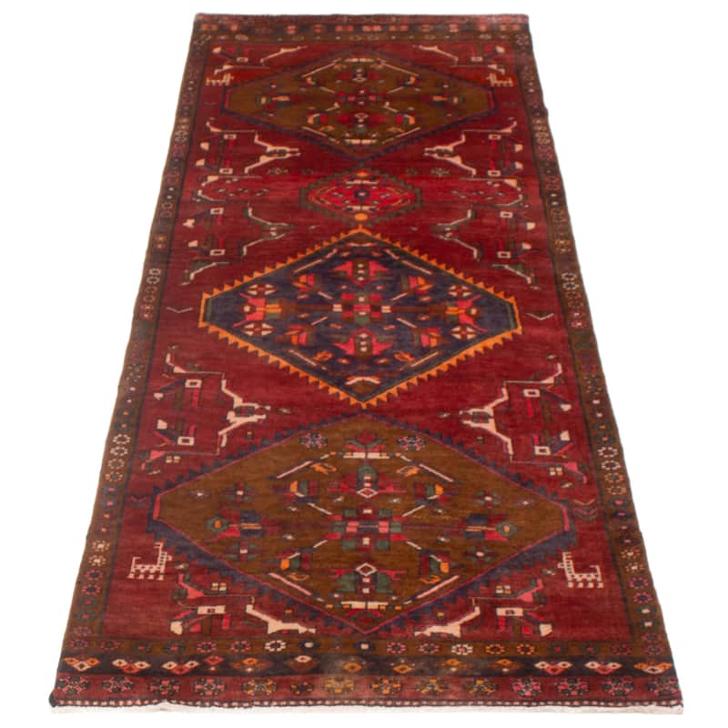 ECARPETGALLERY Hand-knotted Konya Anatolian Dark Red Wool Rug - 3'5 x 10'0