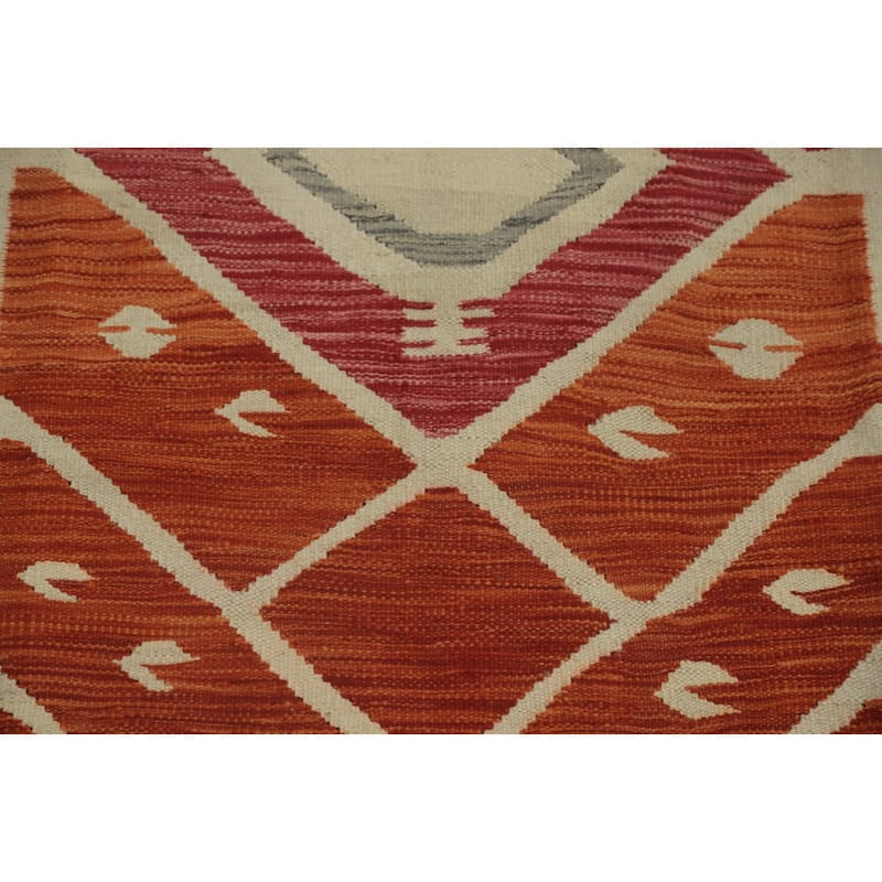 Hand Woven Southwestern Wool Multi-Colored Geometric Area Rug - 8' 3'' X 5' 1''