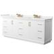 Option White / White Quartz Top / Satin Bronze Hardware