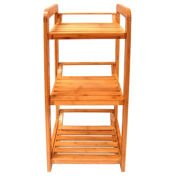 Organize It All 29953W Lohas 27-3/4" H x 12" W Bamboo Free Standing Linen Tower