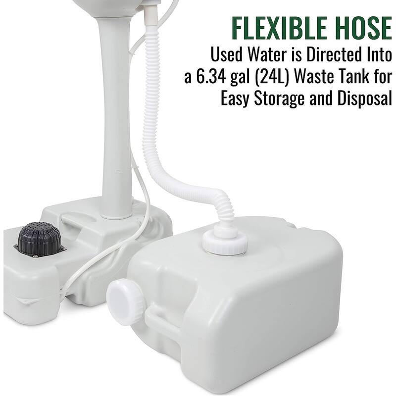 Hike Crew Portable Sink, Outdoor Sink & Hand Washing Station, 24L Water