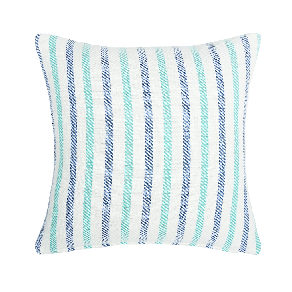 18" x 18" Lakeview Stripe Woven Throw Pillow