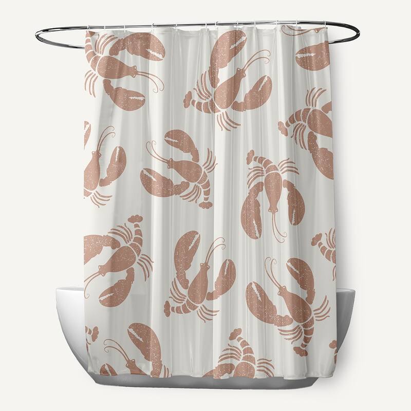 Lobster Fest Shower Curtain - Mauve