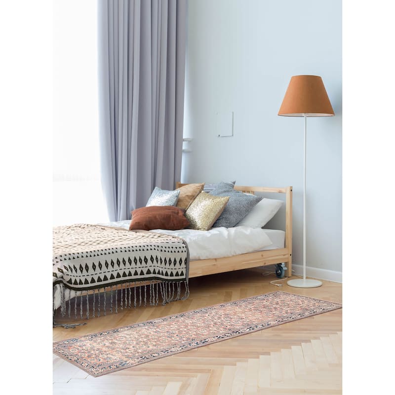 ECARPETGALLERY Hand-knotted Antalya Vintage Copper Wool Rug - 2'4 x 8'10