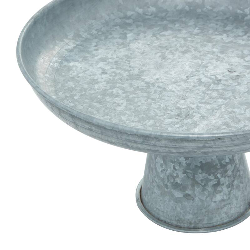 Metal Galvanized Cake Stand - Gray - Roche River Decor
