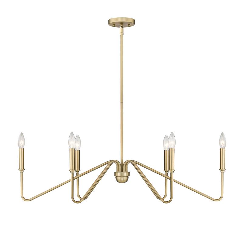 Golden Lighting 3690-LP Kennedy 6 Light 37" Wide Taper Candle Style