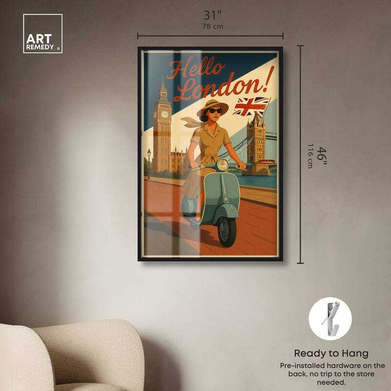 Scooter English Travel Shadowbox by Art Remedy