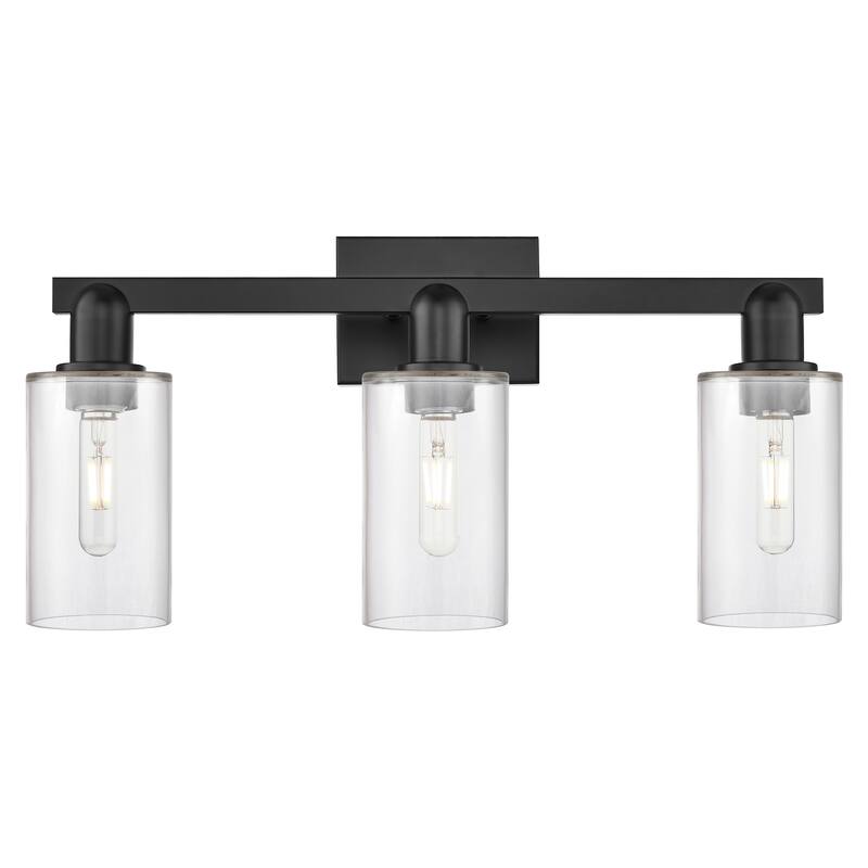 Innovations Lighting Endless Possibilities Arcadia - Clymer - 3 Light 23" Bath Vanity Light - Clear/Matte Black