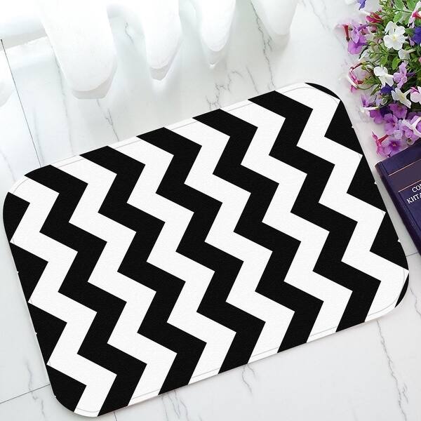 Black White Chevron Zigzag Stripe Pattern Non Slip Doormat Indoor Outdoor Bathroom Doormat 23 6 X 15 7 Inches Multi Overstock 32350520 They each measure approx 50 inches wide x 96 inches long. overstock com