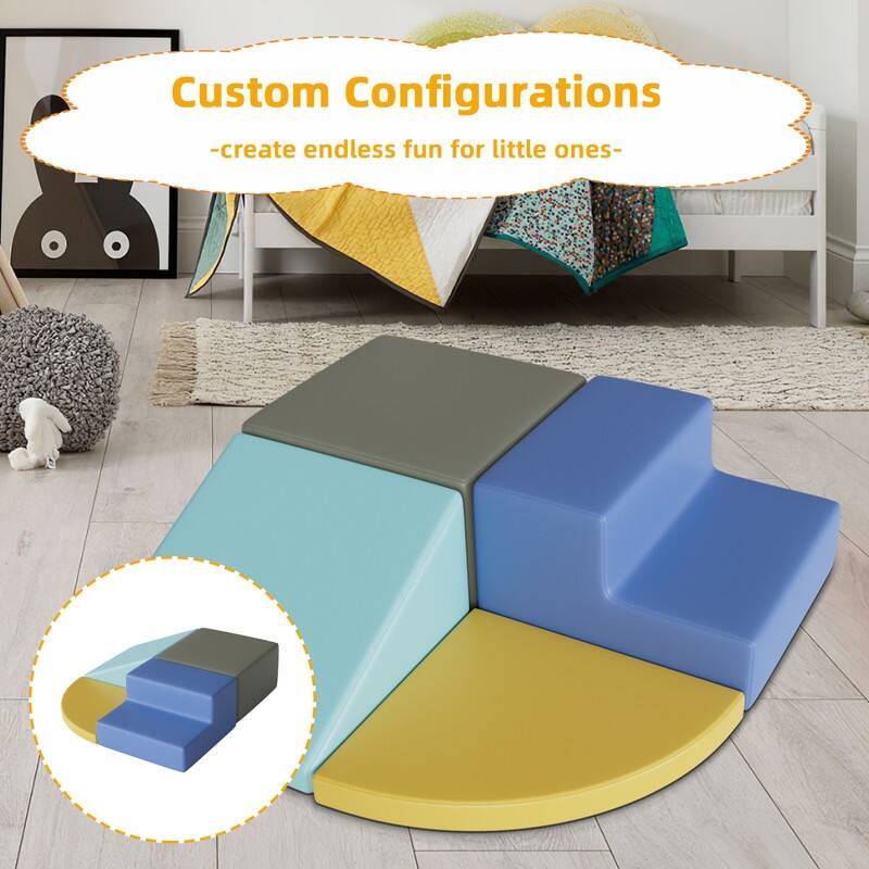 4 Pieces Baby Kids Climbing Toys Indoor Soft Foam Activity Play Set