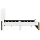 preview thumbnail 8 of 33, Upholstered platform bed with wooden support feet