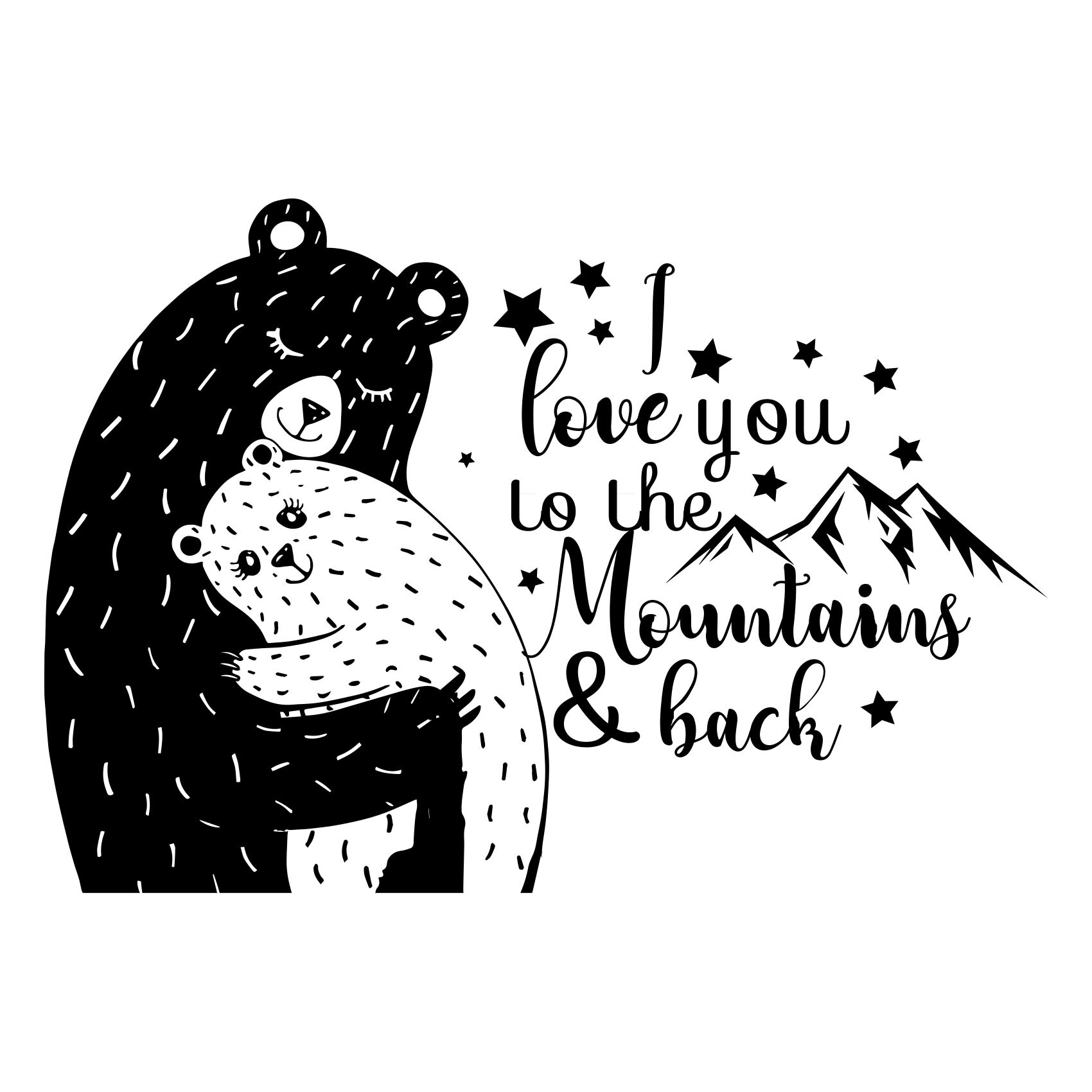 Shop I Love You To The Mountains And Back Bear Family Decal Kids Overstock 32026897