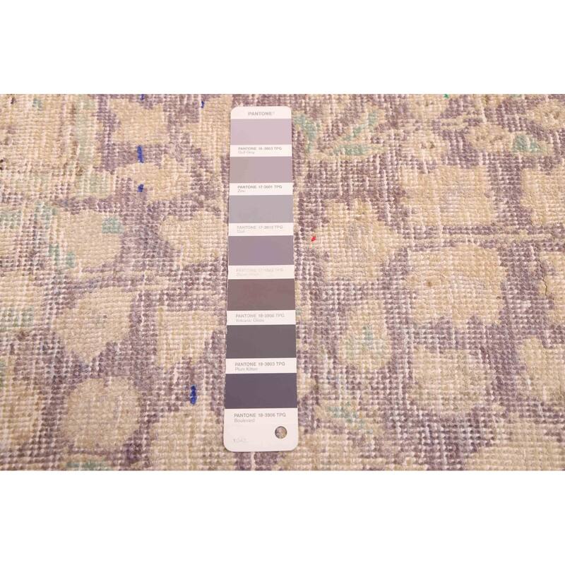 ECARPETGALLERY Hand-knotted Antalya Vintage Grey, Purple Wool Rug - 6'9 x 10'1