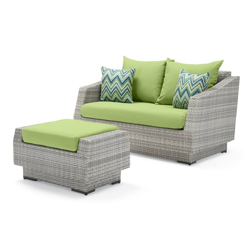 Cannes 6 Piece Sunbrella Outdoor Patio Love & Motion Club Seating Set