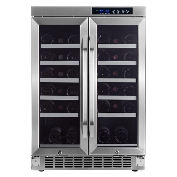 EdgeStar CWR361FD 24 Inch Wide 36 Bottle Built-In Wine Cooler with Dual Cooling Zones