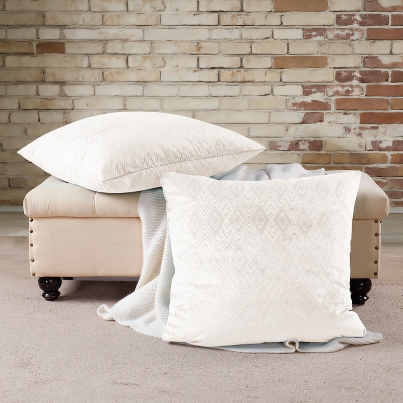 Tonopah Ikat Velvet Throw Pillow Cover Set, NO INSERT