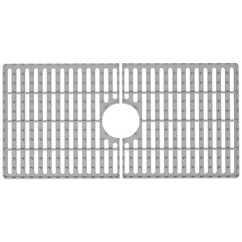 VIGO 30" L X 15" W Silicone Protective Bottom Grid for Kitchen Sink in Gray