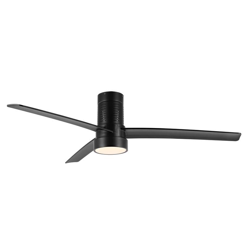 SAFAVIEH Lighting Tifanie Led Ceiling Fan - 52 In. W x 52 In. D x 13 In. H - Black - 52Wx52Dx13H