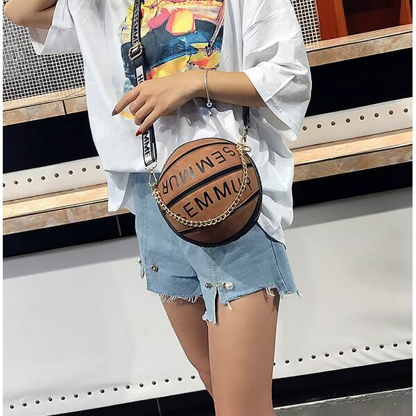 Shop Qzunique Women 3d Basketball Shape Casual Crossbody Shoulder
