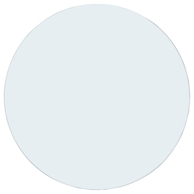 Round Casual Clear Tempered Glass Finish Top - Clear Glass