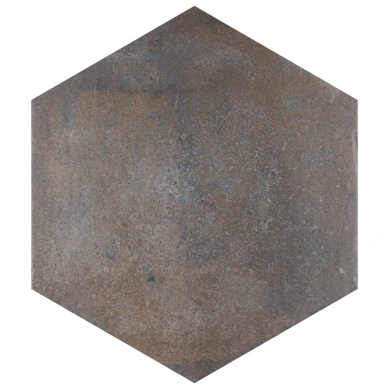 Merola Tile Boston Ferro Hex Ombra 14-1/8" x 16-1/4" Porcelain Floor and Wall Tile