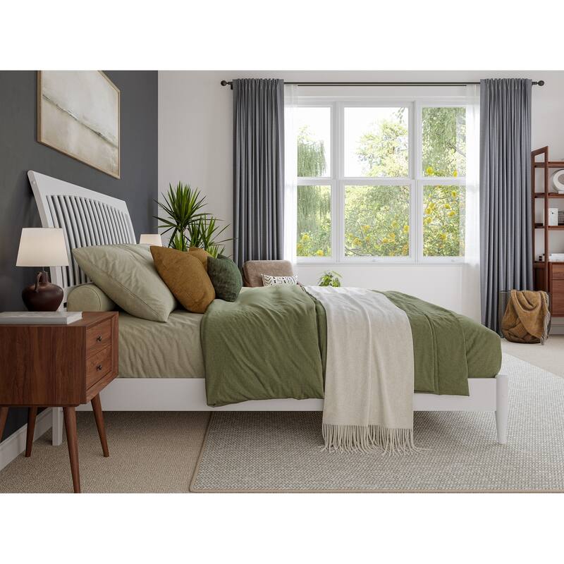 Orleans Solid Wood Low Profile Sleigh Platform Bed